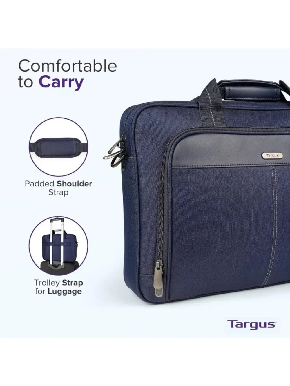 Classic Slim Laptop Bag - Ergonomic Briefcase & Messenger for 15-16